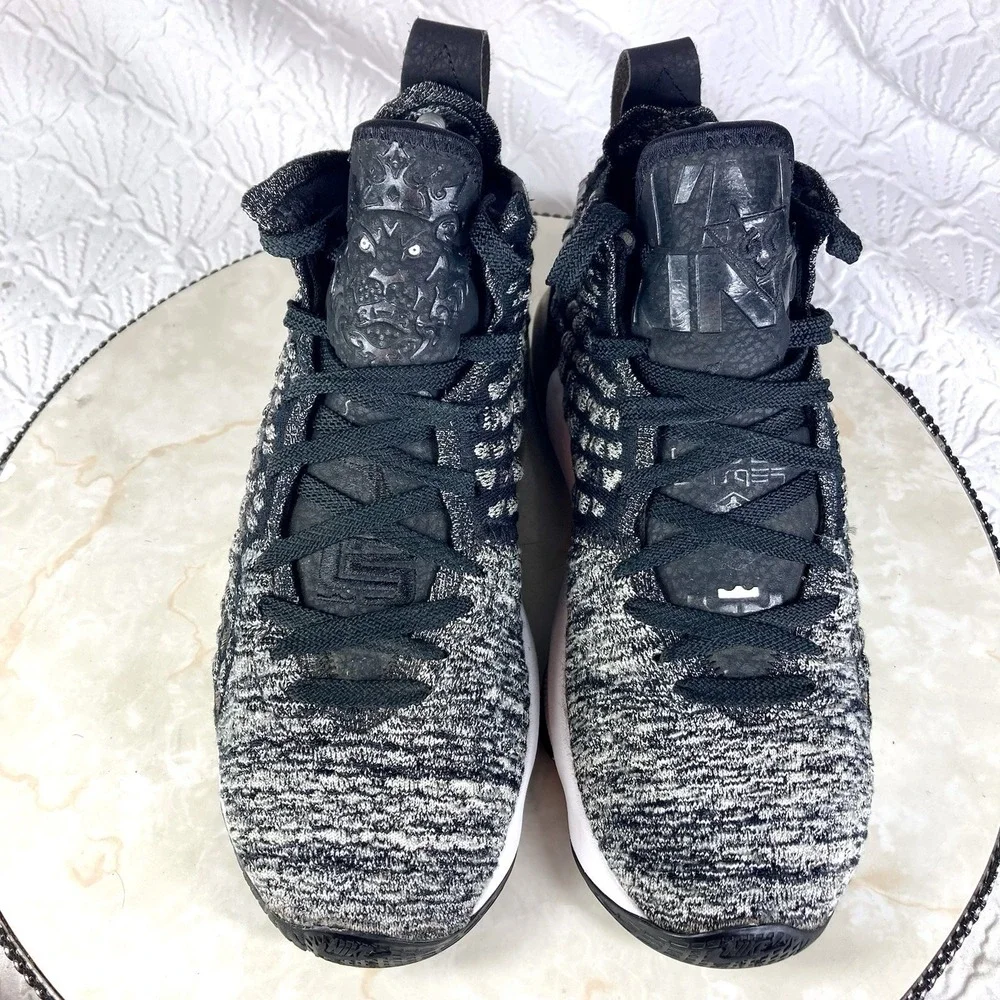 Nike Lebron 17 High Top Basketball Shoes Youth 5.5 Black Gray Athletic Sneakers